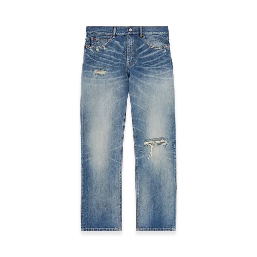 MM6 Maison Margiela Men's Distressed 5-Pocket Jeans "Blue"