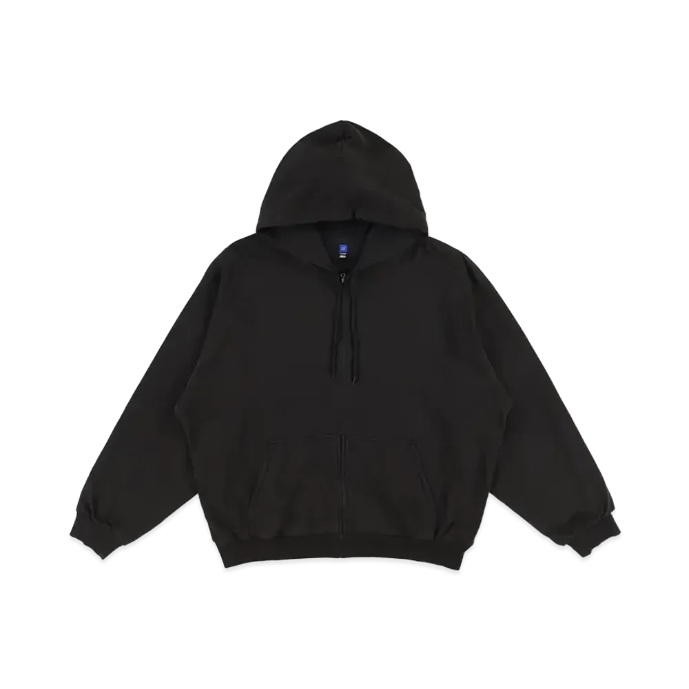 YEEZY GAP Doubleface Drawcord Zip Up Sweat Hoodie "Black"