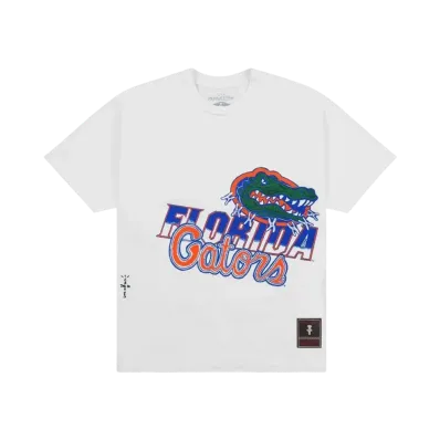 Travis Scott x M&N x University Of Florida Handdrawn Tee "White"