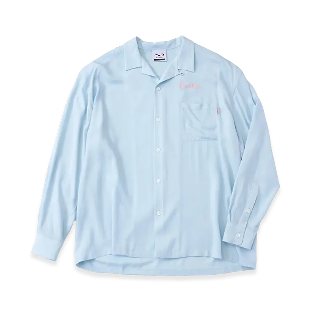 FEELS. Rayon Shirt Dress Code Line "Light Blue"