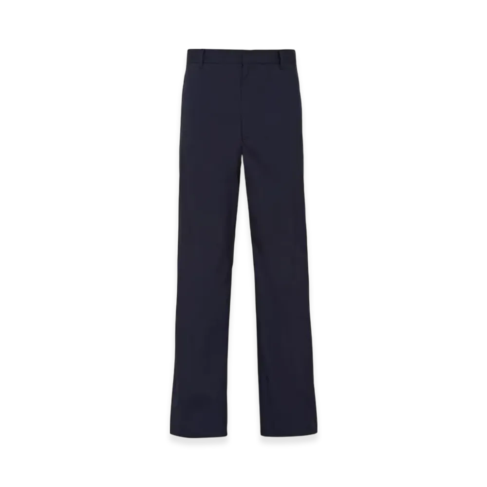 PRADA Stretch Poplin Pants "Blue"