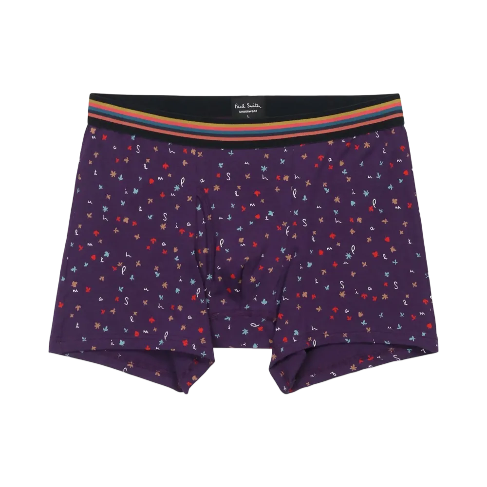 Paul Smith Letters Leaves Boxer Shorts "Purple"