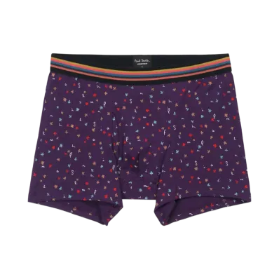 Paul Smith Letters Leaves Boxer Shorts "Purple"