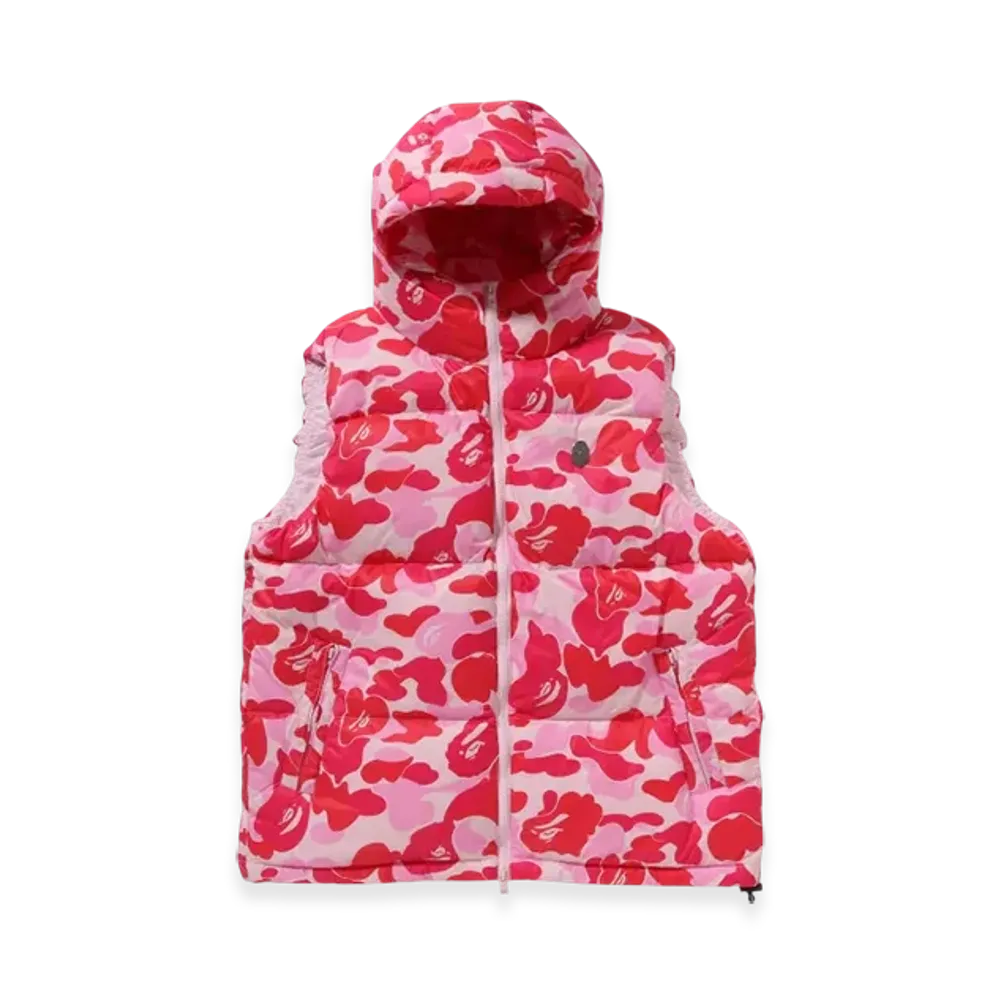 A BATHING APE ABC Camo Down Vest "Pink"
