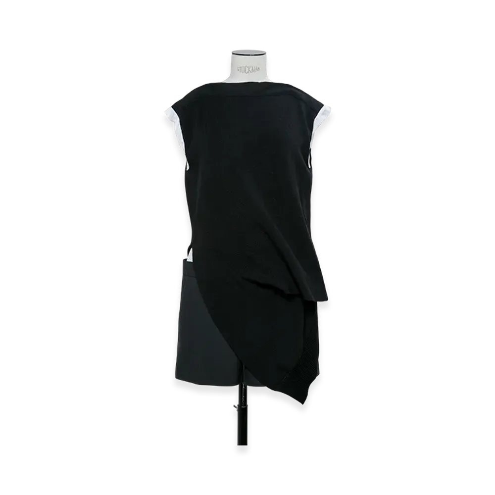 sacai Suiting x Knit Dress "Black"