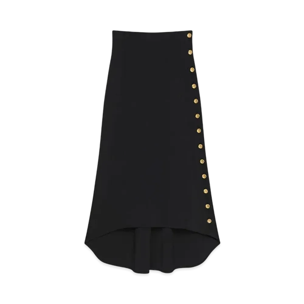 GIVENCHY Skirt in Punto Milano With Buttons "Black"