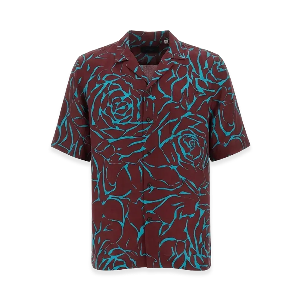 DRIES VAN NOTEN Short-Sleeved Shirts "Bordeaux"