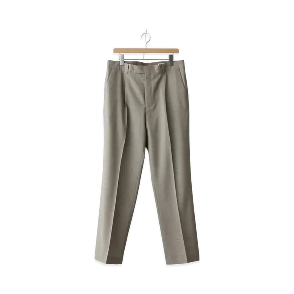 AURALEE Super Fine Tropical Wool Slacks "Gray Beige"