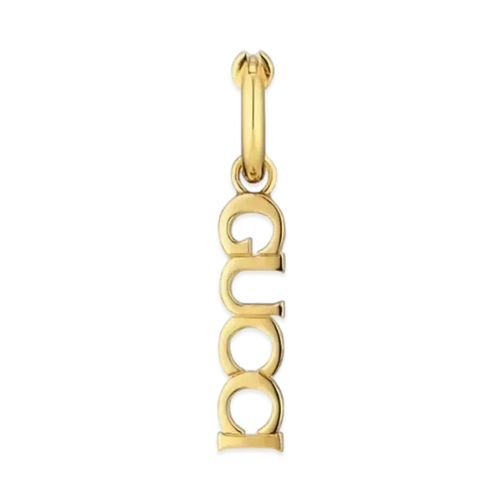 GUCCI Lettered Single Earrings "Gold"