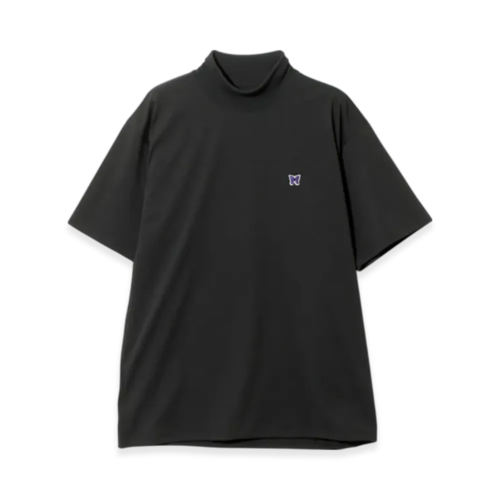 NEEDLES S/S Mock Neck Tee - Poly Jersey "Black"