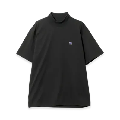 NEEDLES S/S Mock Neck Tee - Poly Jersey "Black"