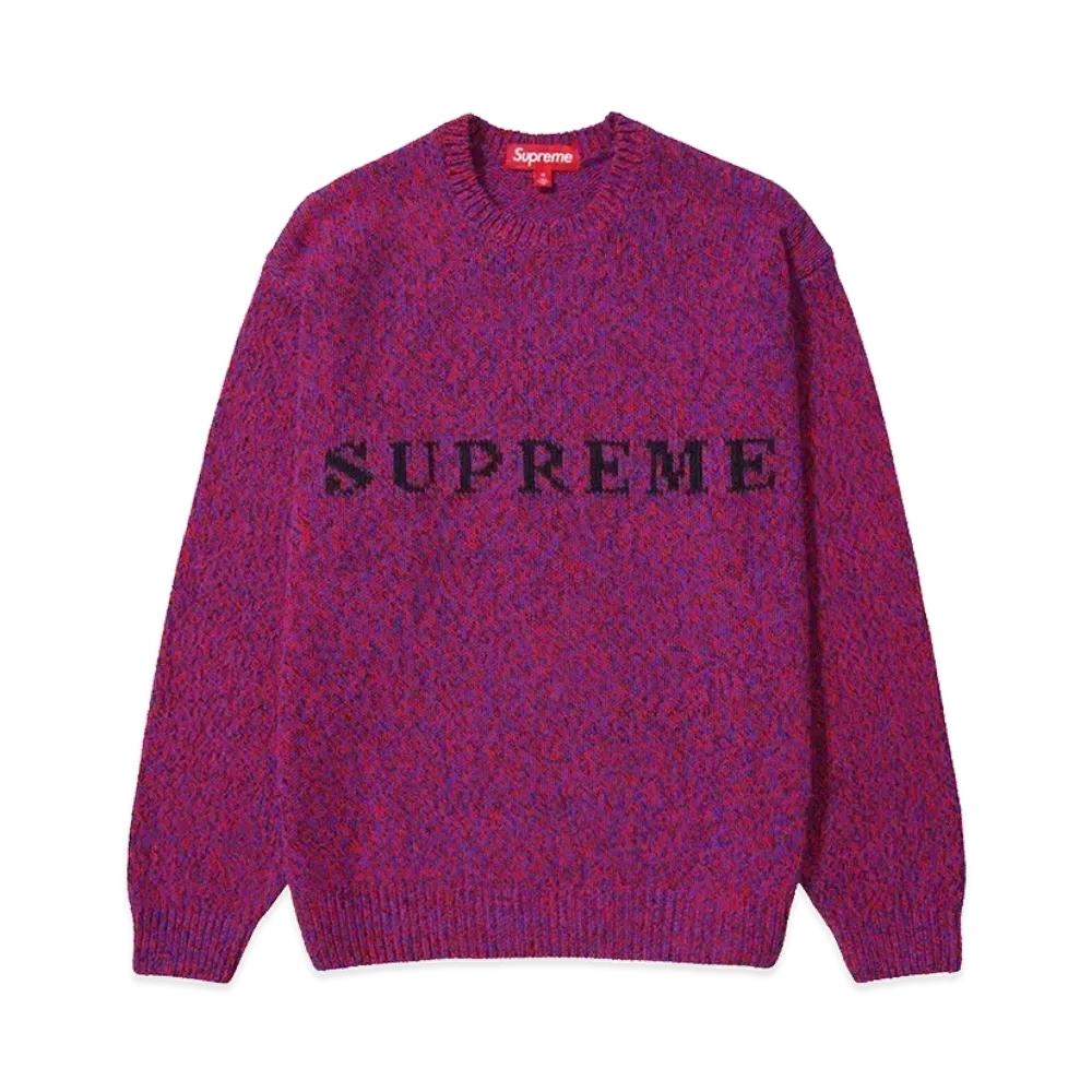 Supreme Contrast Logo Sweater "Red"