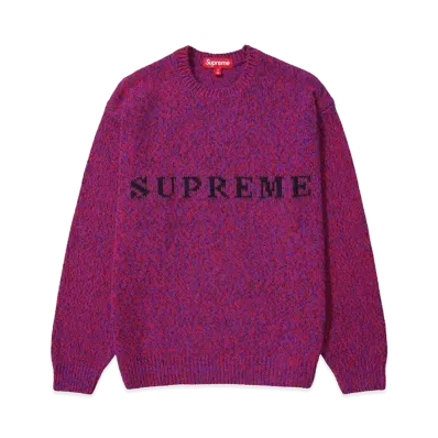 Supreme Contrast Logo Sweater "Red"