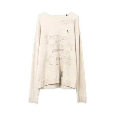 Maison MIHARA YASUHIRO Distressed Graffiti Print Sweatshirt "White"