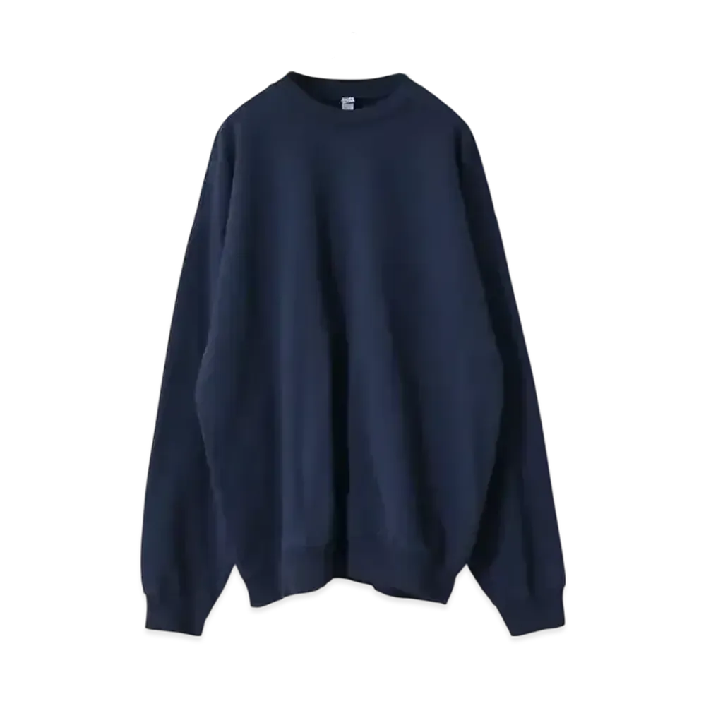 Los Angeles Apparel 14oz Garment Dye Heavy Fleece Crew Neck Pullover Sweatshirt "Navy"