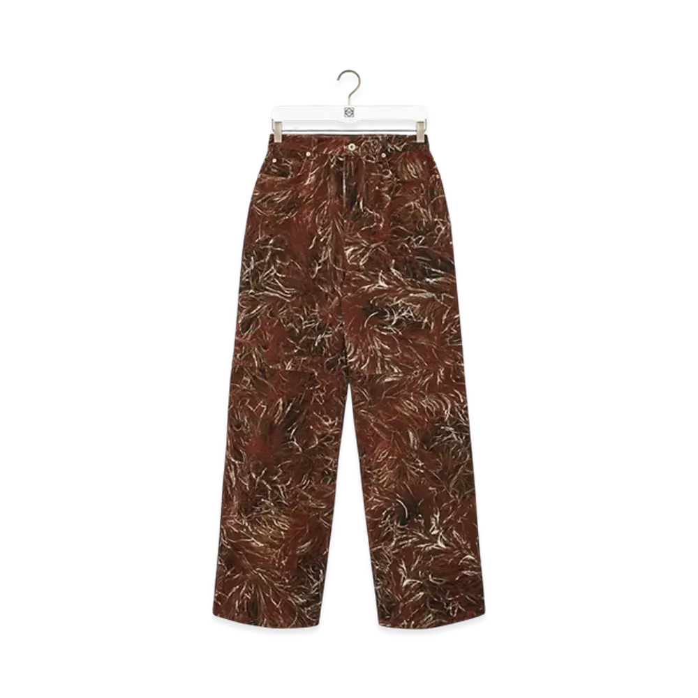 LOEWE Feather Jeans "Dark Brown/White"