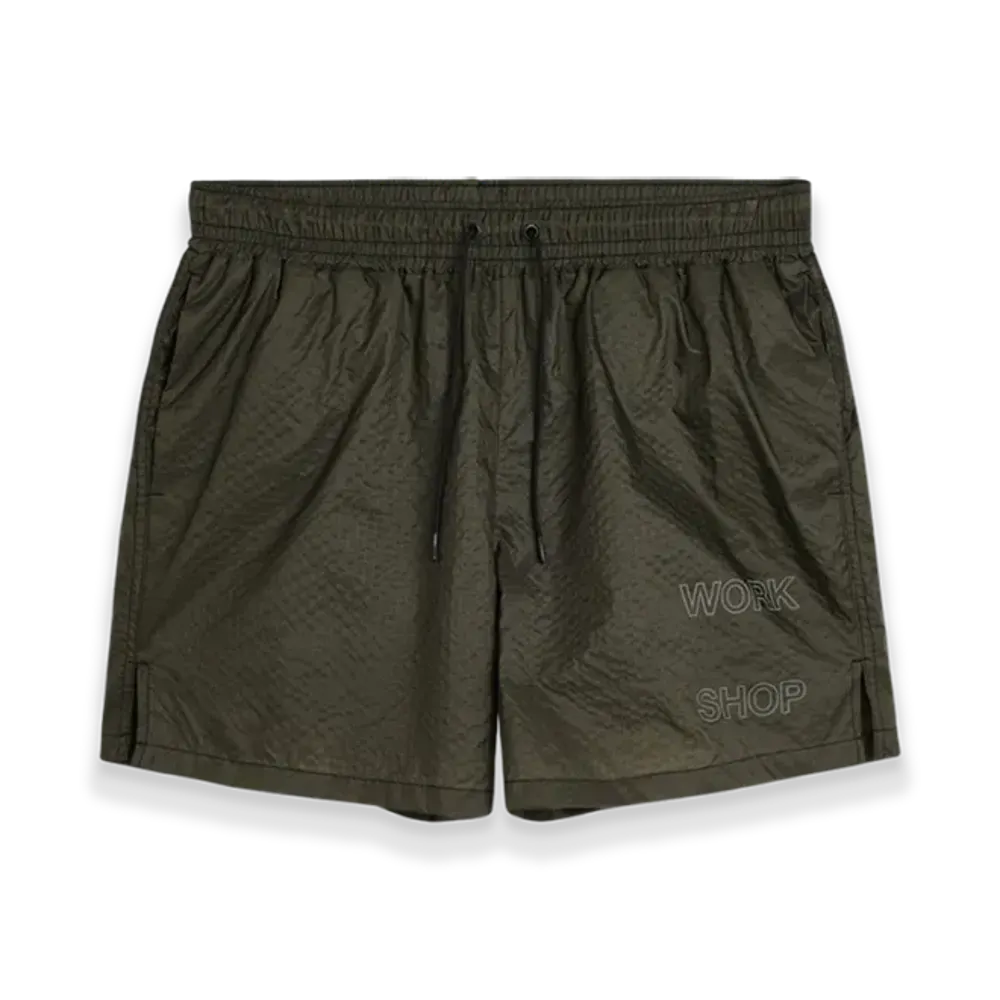 OUR LEGACY Work Shop Running Shorts Ripstop "Washed Black"
