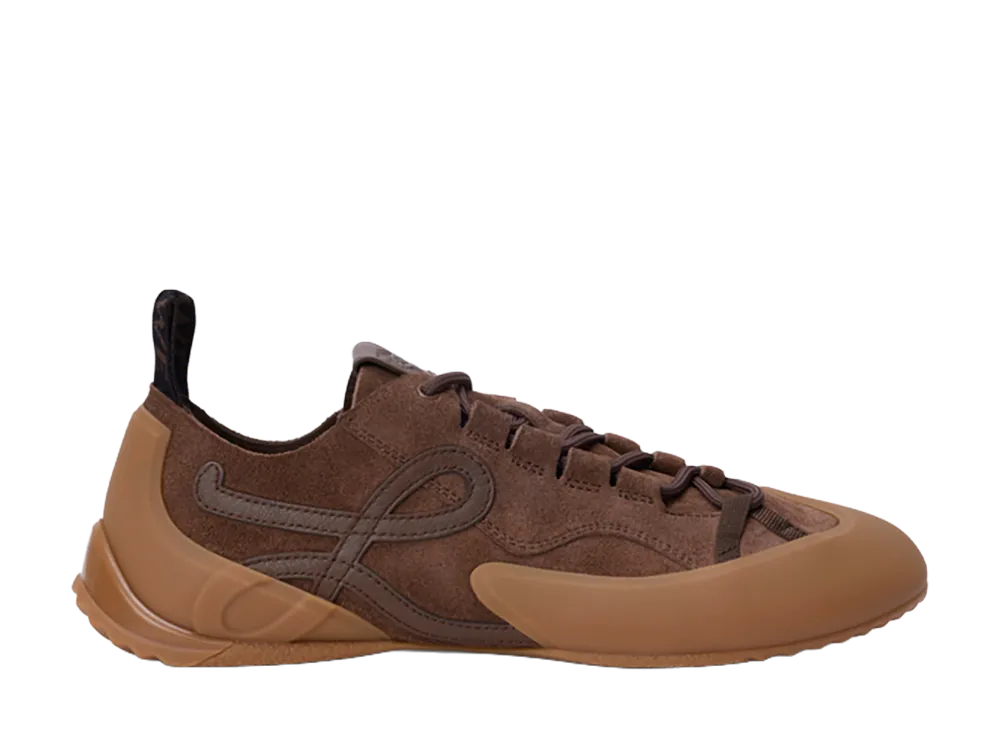 LOEWE Women's Grip Sneaker in Suede Calf and TPU "Biscuit"