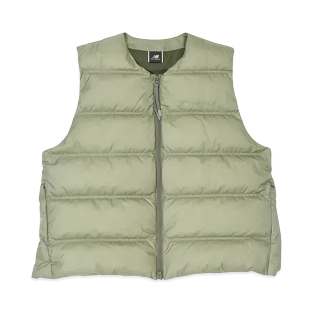 New Balance MET24 Down Vest "Dark Olivine"