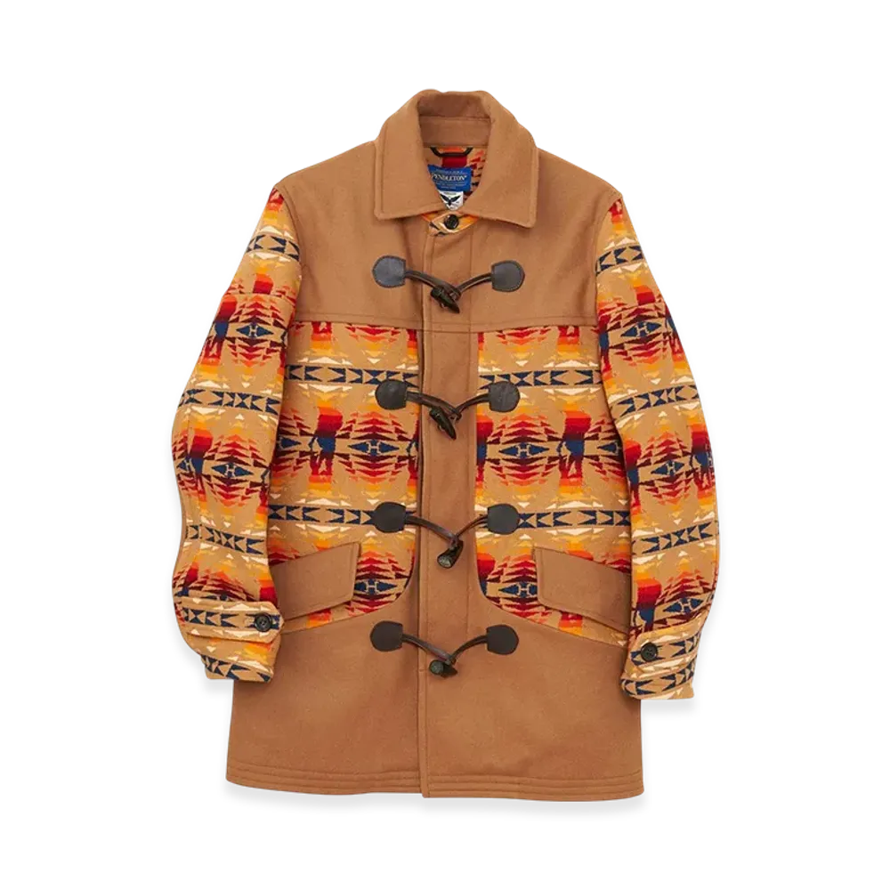 HYSTERIC GLAMOUR Pendleton x Hysteric Stand Collar Duffle Coat "Beige"