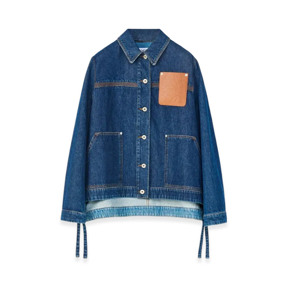 LOEWE Women's Workwear Denim Jacket "Blue/Light Blue"