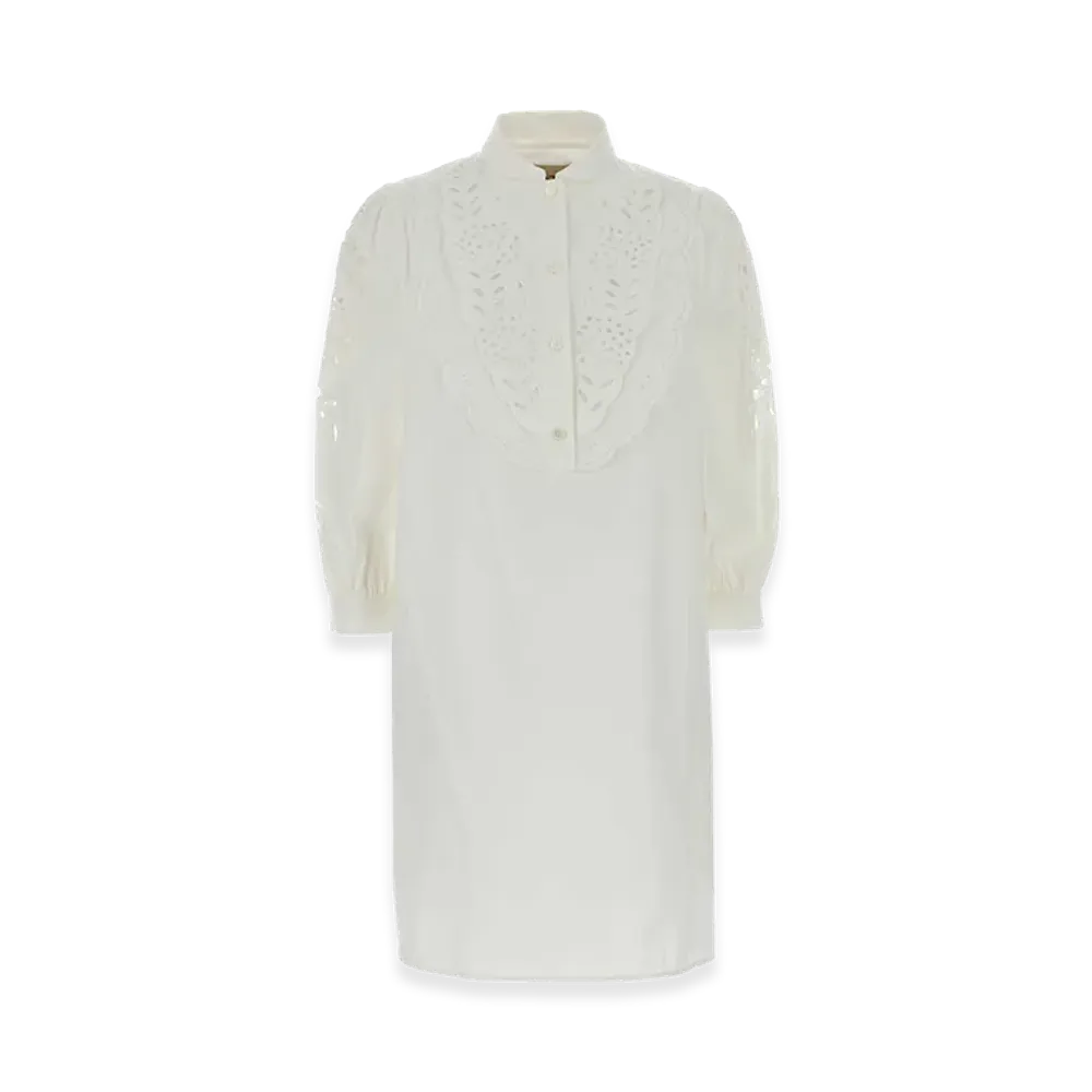 Valentino Women's Poplin Shirt Dress "White"