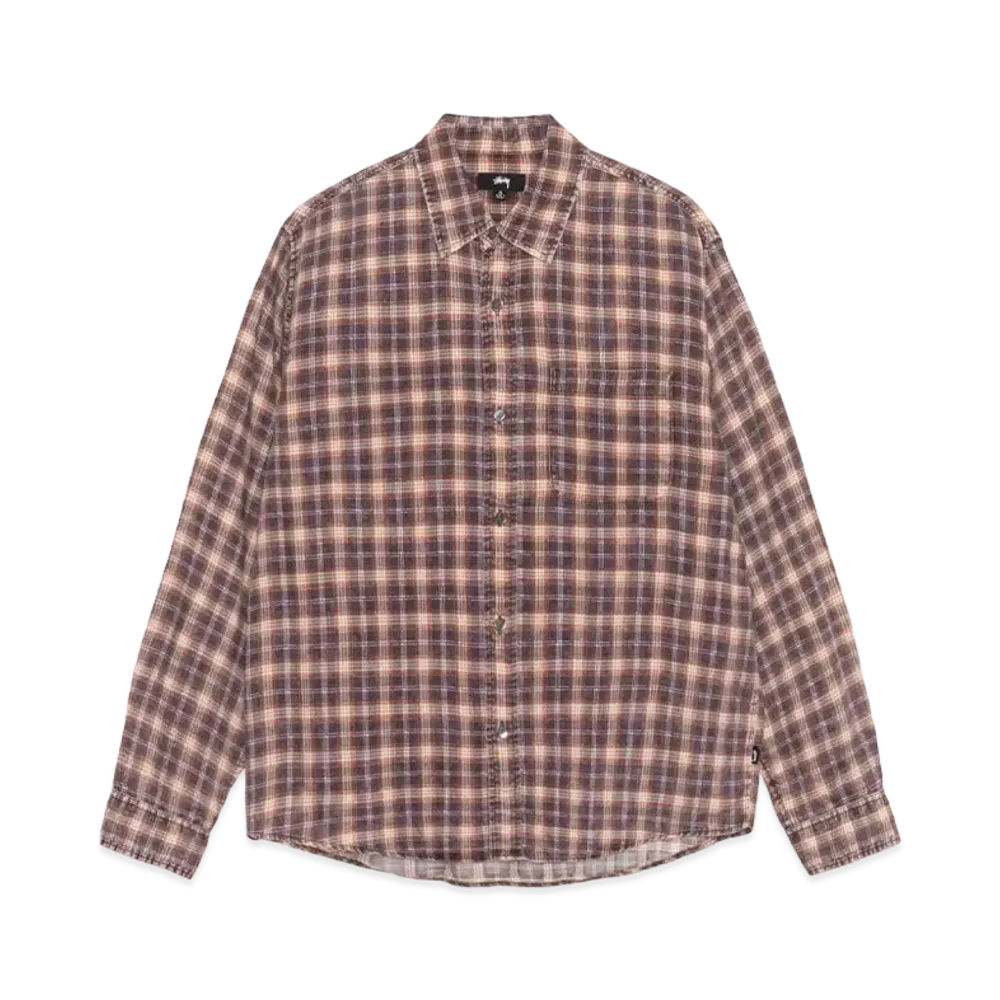 Stussy Matthew Shirt Printed Plaid "Brick"