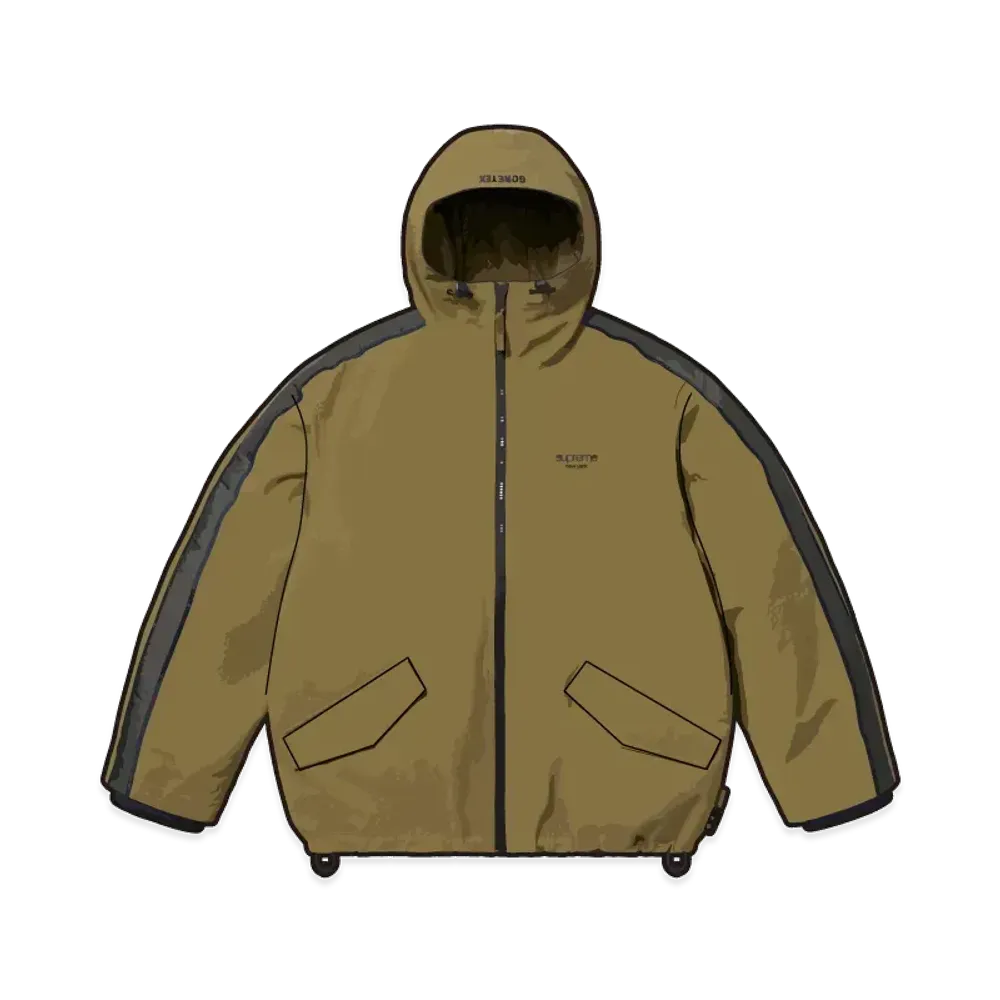 Supreme GORE-TEX Stripe Hooded Jacket "Olive"