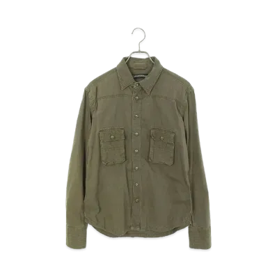 Chrome Hearts Army BS Fleur Button Military L/S Shirt "Olive"