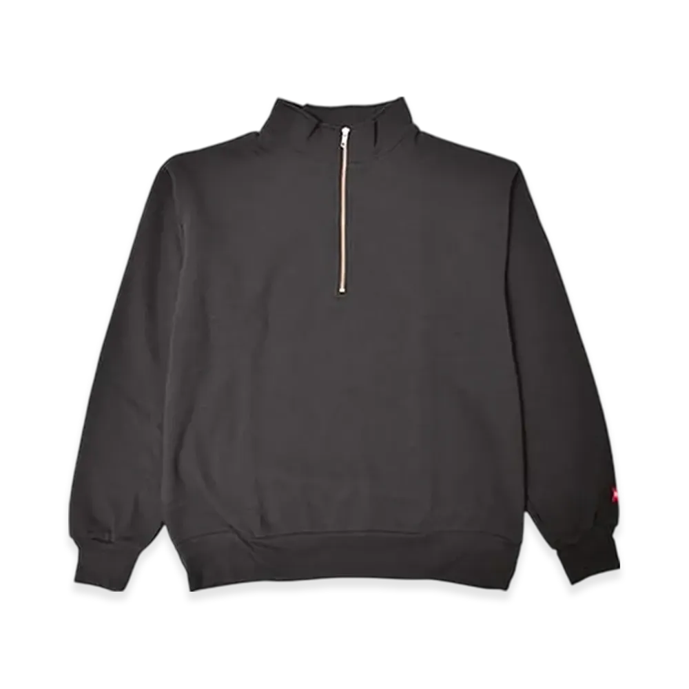 Healthknit Classic Sweat Half Zip "Fade Black"