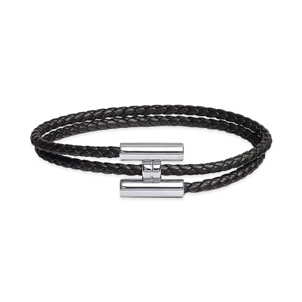 Hermes Tournis Tresse Bracelet "Noir"