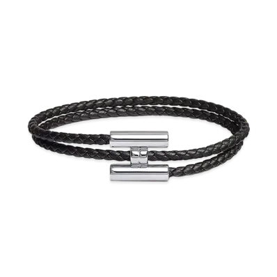 Hermes Tournis Tresse Bracelet "Noir"