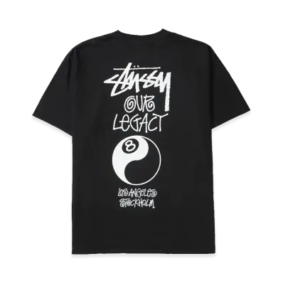 Stussy x Our Legacy Work Shop 8 Ball Yin Yang Pigment Dyed Tee "Black"