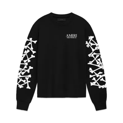 AMIRI Bones Stacked Long Sleeve Tee "Black"