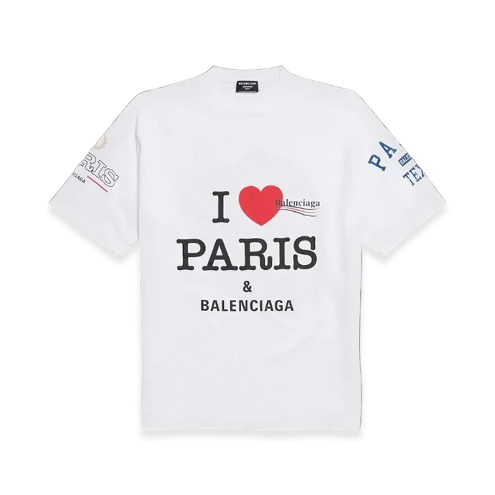 BALENCIAGA New Year Series 25 Overlayer Political Campaign T-Shirt Large Fit "White"