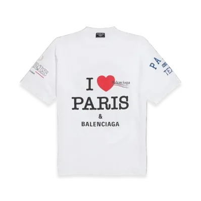BALENCIAGA New Year Series 25 Overlayer Political Campaign T-Shirt Large Fit "White"