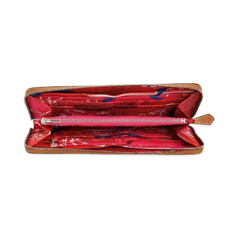 Hermes Azap Silk'In Long Veau Epsom/Silk "Gold/Rose Mexico/Silver"