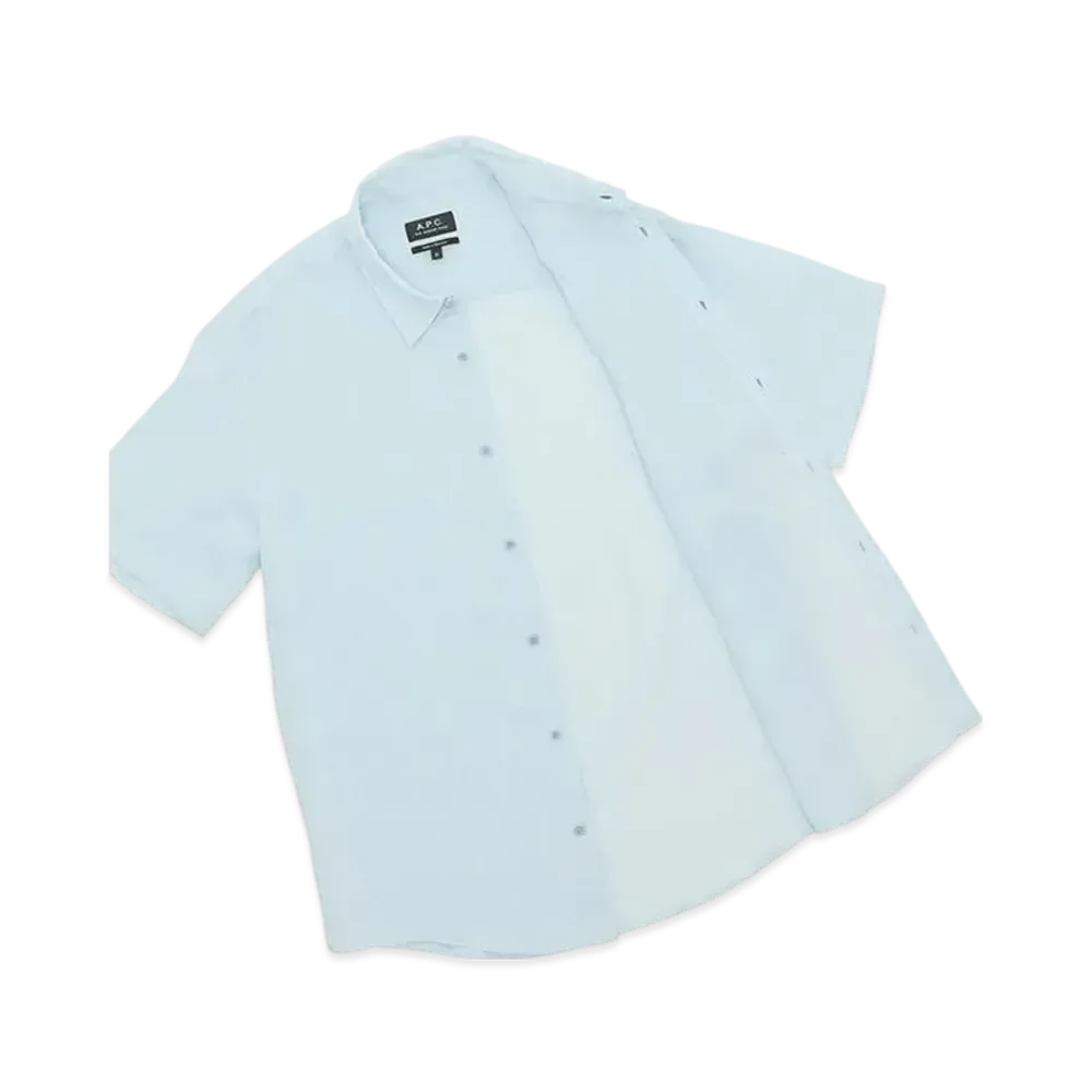 A.P.C. Chemisette Bellini Logo "Light Blue"