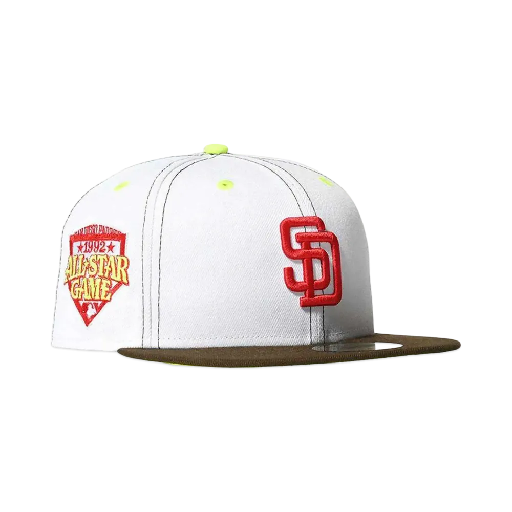 HOME GAME SAN DEIGO PADRES 1992 ASG 59FIFTY "OPWHITE/WALNUT"