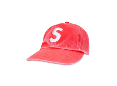 Supreme Pigment Coated Canvas S Logo 6-Panel "Red"