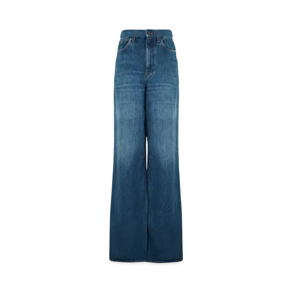 Chloe Wide-Leg Jeans In Denim "Night Blue"