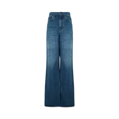 Chloe Wide-Leg Jeans In Denim "Night Blue"