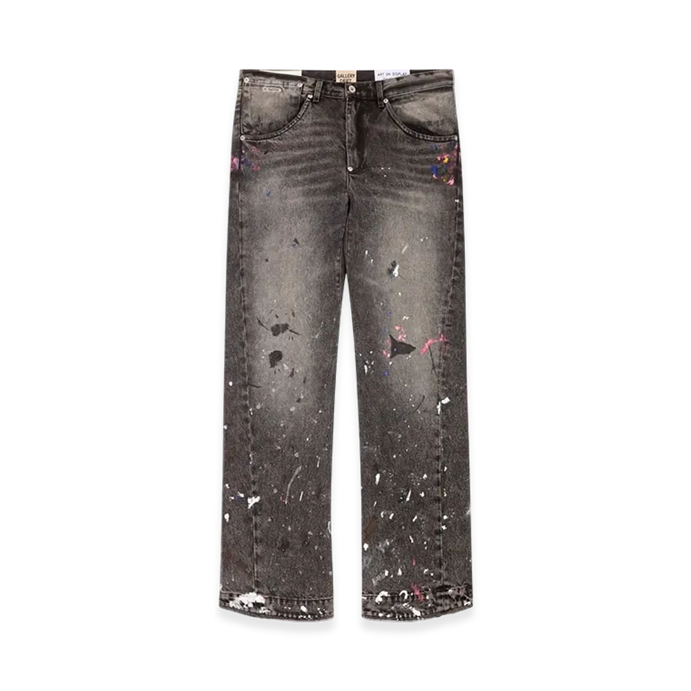 GALLERY DEPT. Zip Denim "Black w/ paint"