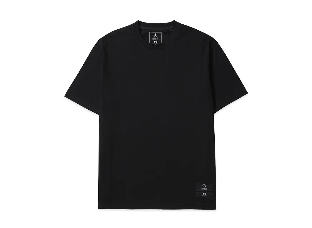 Y-3 x Mercedes AMG Petronas Formula 1 Team Logo Stack Short Sleeve Tee "Black"