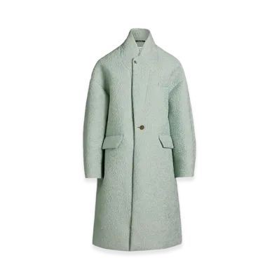 Maison Margiela Women's Cloque Flower Oversized Coat "Sarcelle Blue"