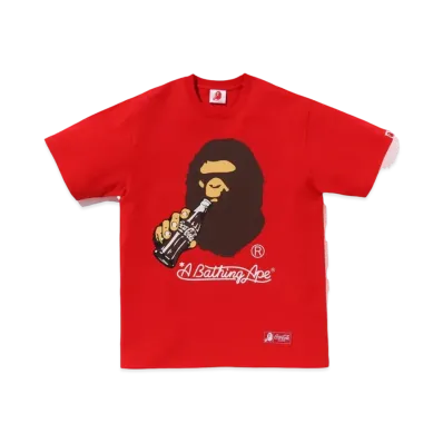 A BATHING APE x COCA COLA Ape Head Tee "Red"