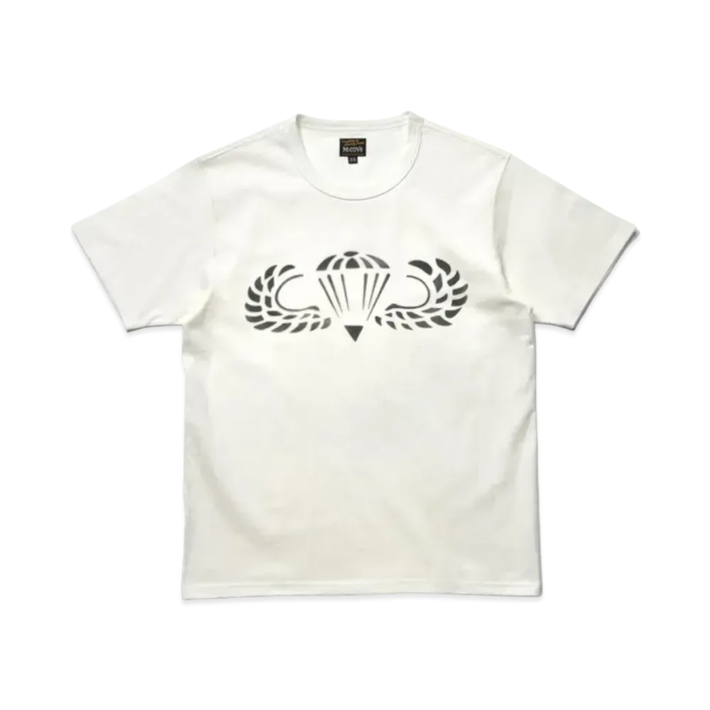 THE REAL McCOY'S Military Tee / Jump Wings "Milk"