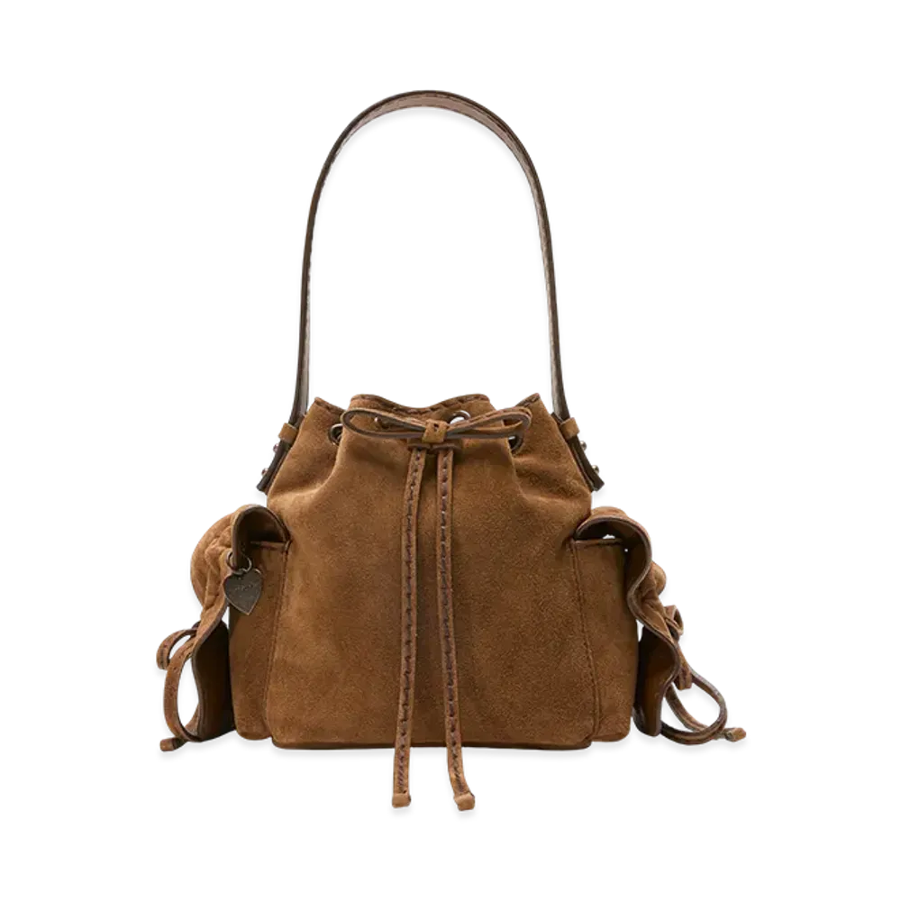 Acne Studios Multi-Pocket Mini Bucket Bag "Cognac Brown"