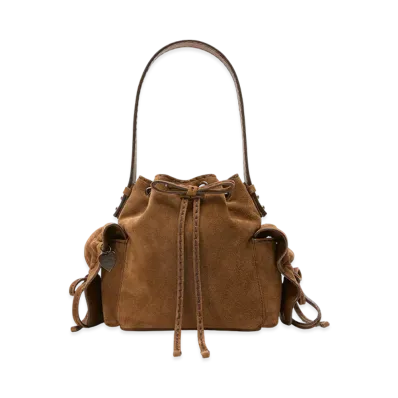 Acne Studios Multi-Pocket Mini Bucket Bag "Cognac Brown"