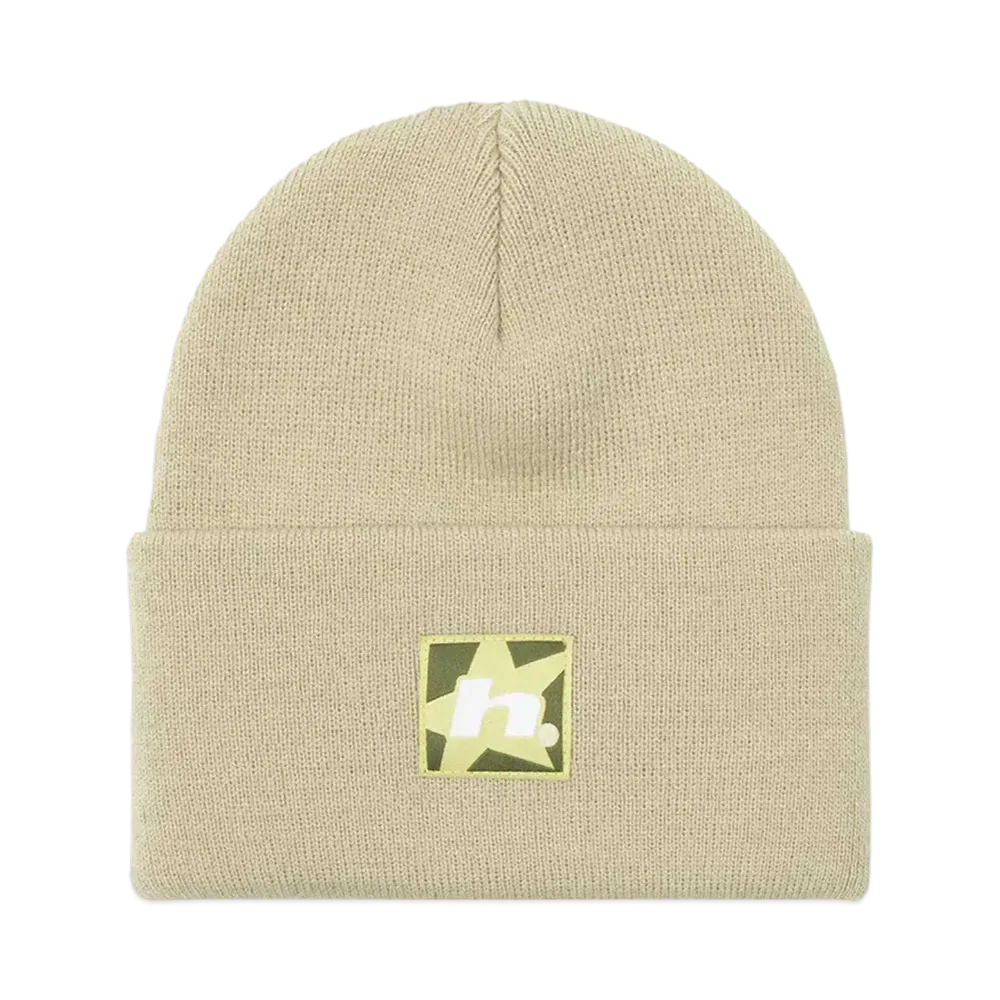HUF Winter 24 Star Box Logo Beanie "Putty"
